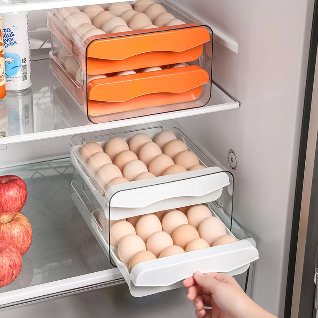 Organizador de Ovos Empilhável para Geladeira - Mantenha Seus Ovos Frescos e Organizados Organizadores005 Cozinha com Estilo 