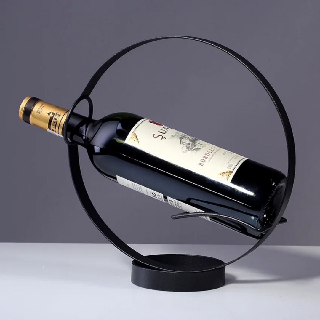 Suporte de Vinho em Circulo - Toque de Elegância para sua Decoração Decoração014 Cozinha com Estilo 