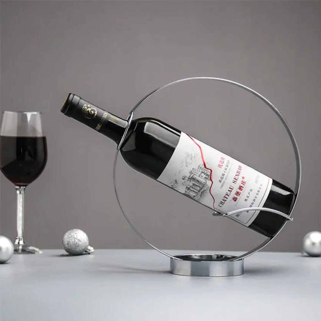 Suporte de Vinho em Circulo - Toque de Elegância para sua Decoração Decoração014 Cozinha com Estilo 