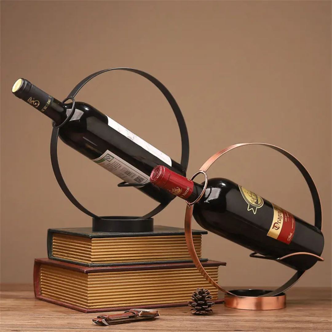 Suporte de Vinho em Circulo - Toque de Elegância para sua Decoração Decoração014 Cozinha com Estilo 