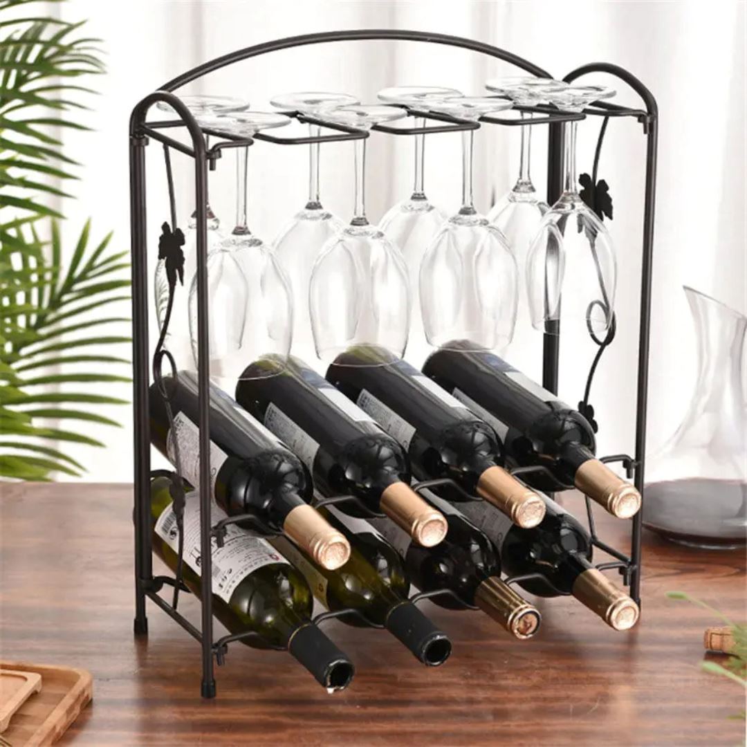 Suporte Organizador de Vinhos - Elegância para sua Coleção Decoração012 Cozinha com Estilo 