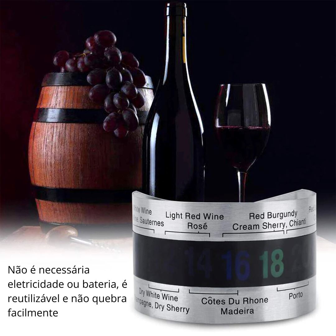 Termômetro Digital de Aço Inoxidável para Vinho - Precisão e Elegância nas Suas Bebidas Bar e Churrasco008 Cozinha com Estilo 