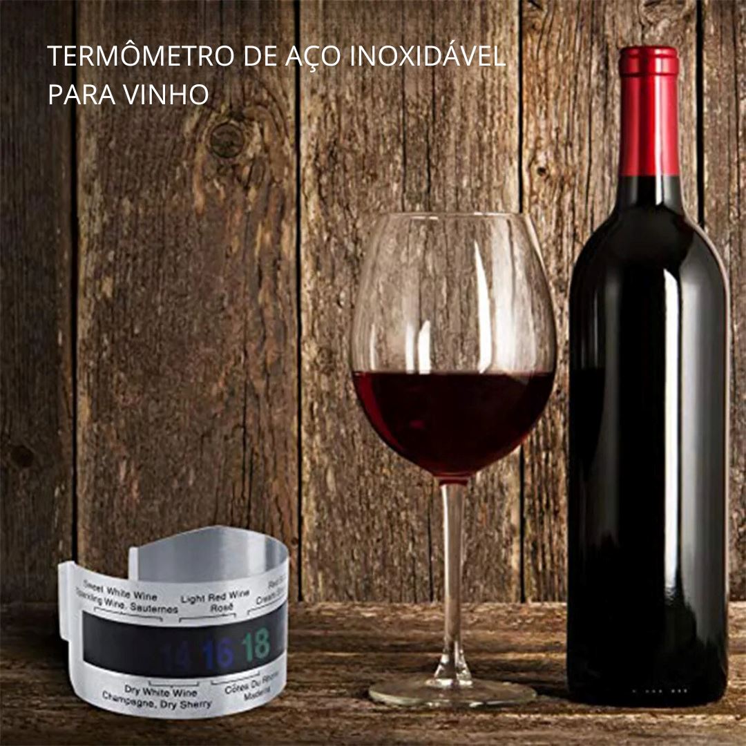 Termômetro Digital de Aço Inoxidável para Vinho - Precisão e Elegância nas Suas Bebidas Bar e Churrasco008 Cozinha com Estilo 